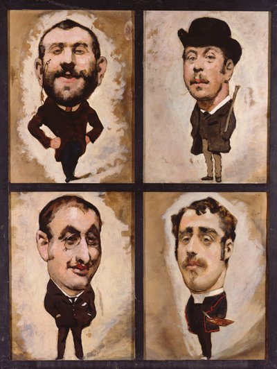 Quatre caricatures, 1882-83 - Julius Mandes Price